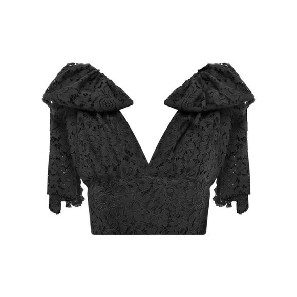 Bambah Black Lace Triangle Top - Picture 1 of 8